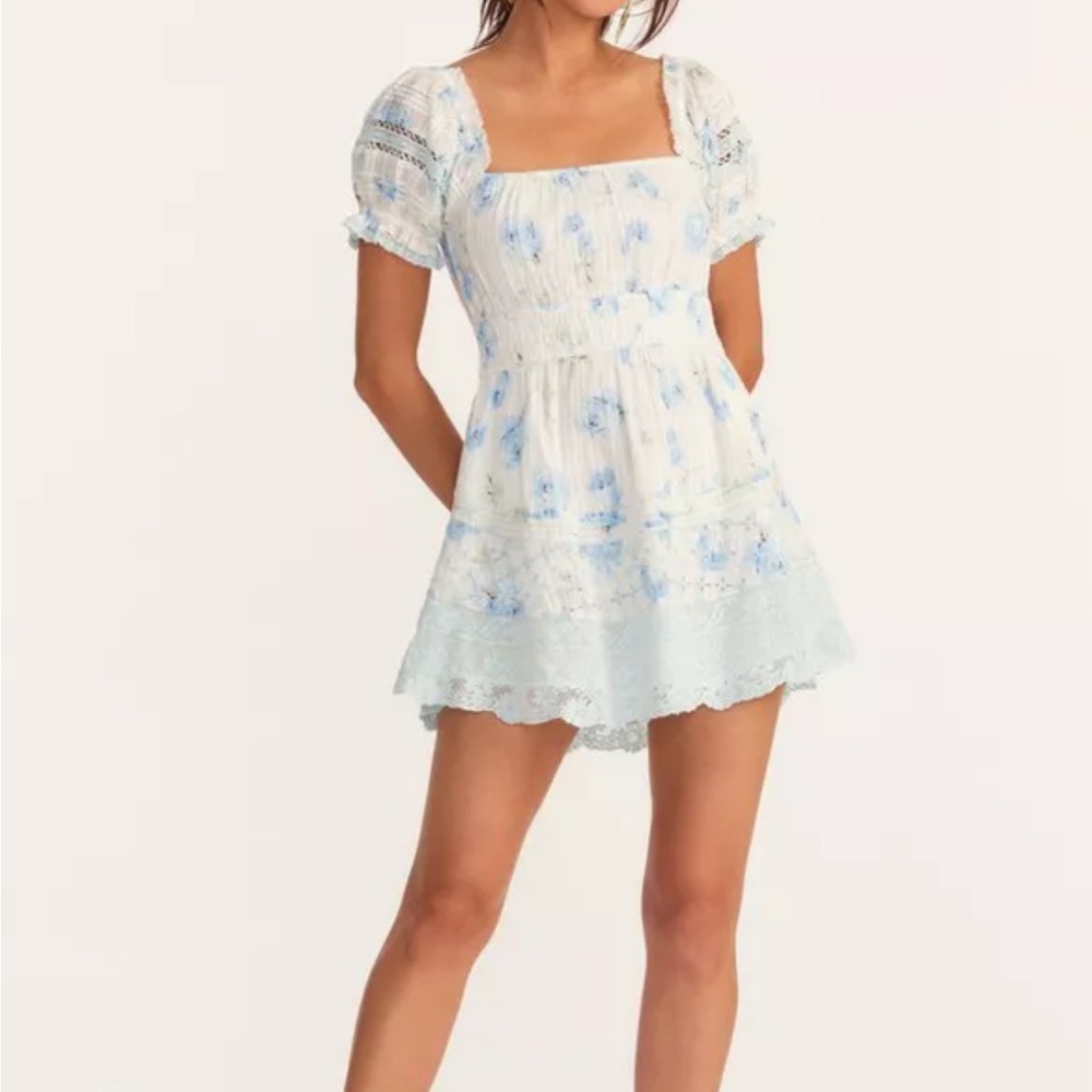 Loveshackfancy Lilium Embroidered Cotton mini dress